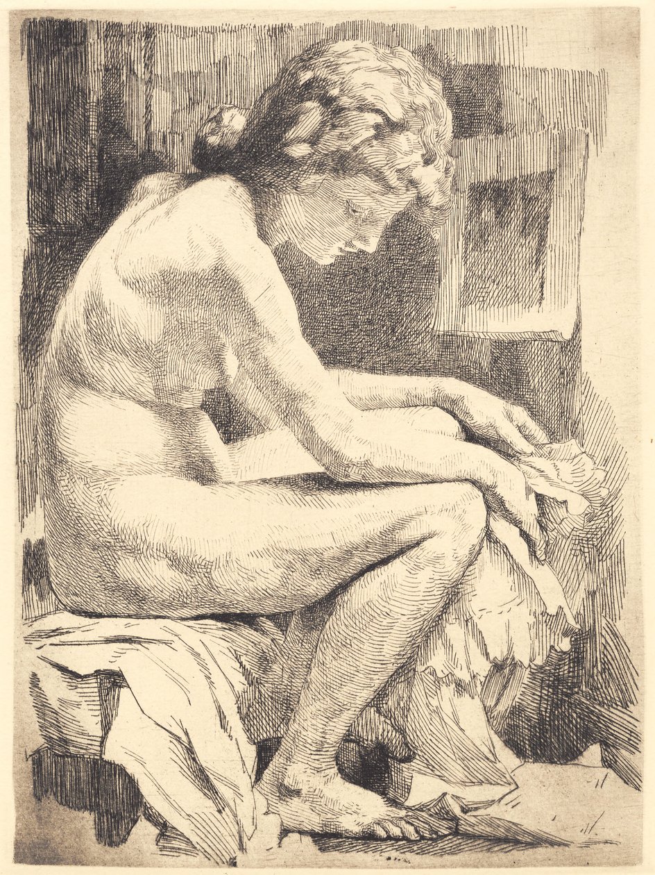 Mulher nua, sentada de Frans Schwartz