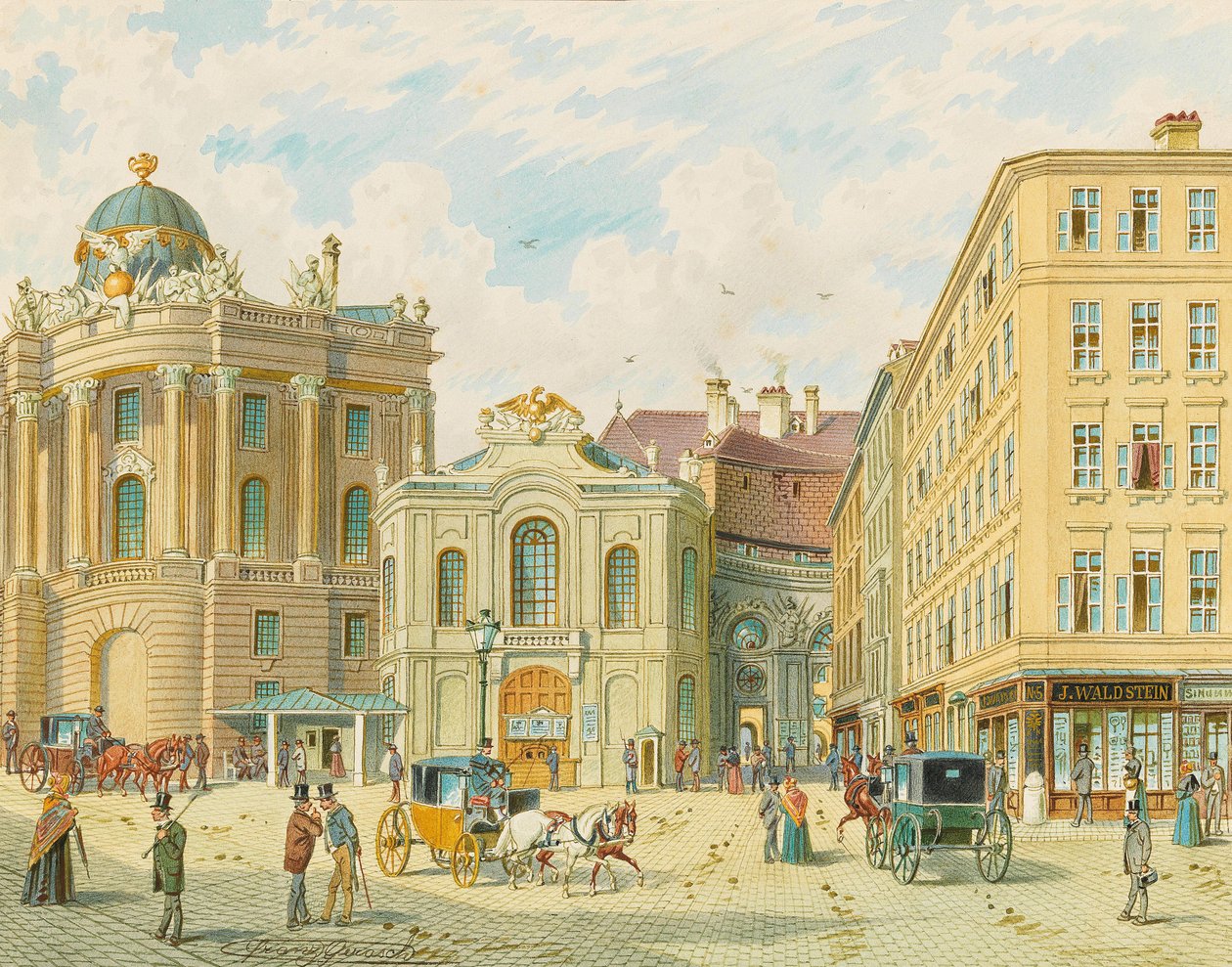 O antigo Burgtheater em Viena de Franz Gerasch
