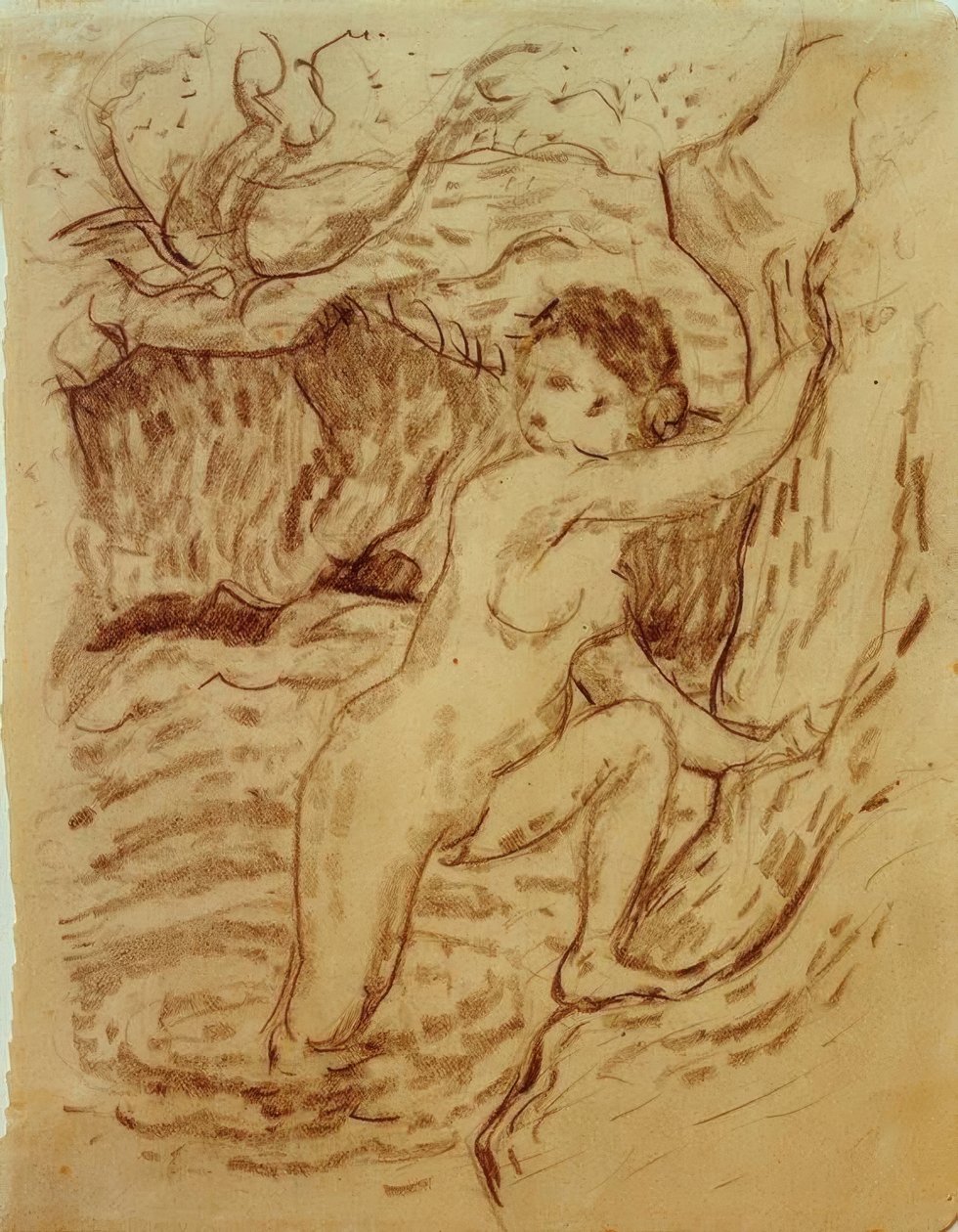 Banho I (pontilhista) de Franz Marc