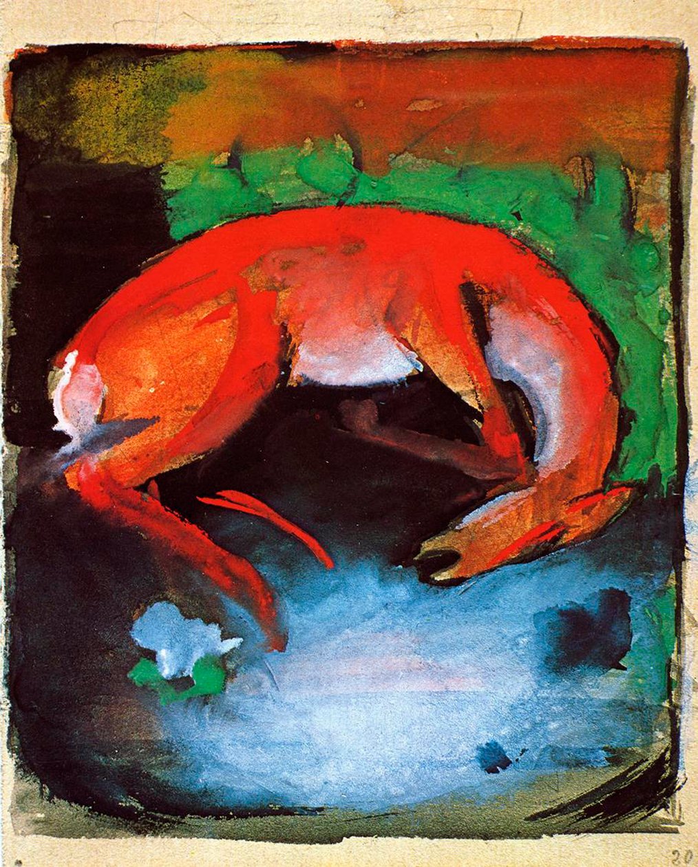 Veado morto, 1913 de Franz Marc