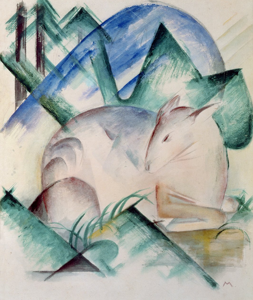 Cervo adormecido de Franz Marc