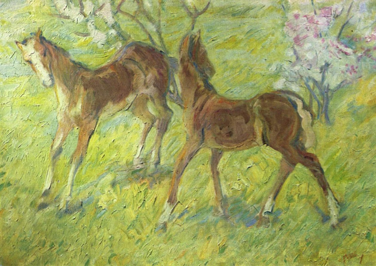 Potros saltitantes de Franz Marc