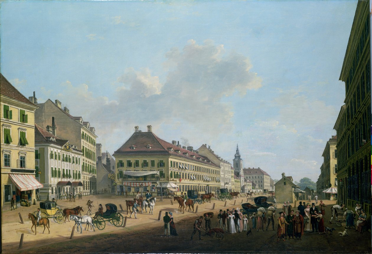 Viena, o passeio, 1824 de Franz Scheyerer