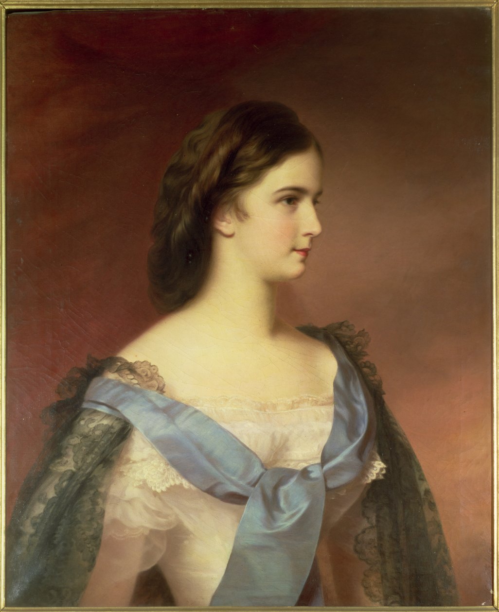 Imperatriz Isabel da Baviera (1837-98) como uma jovem mulher de Franz Schrotzberg