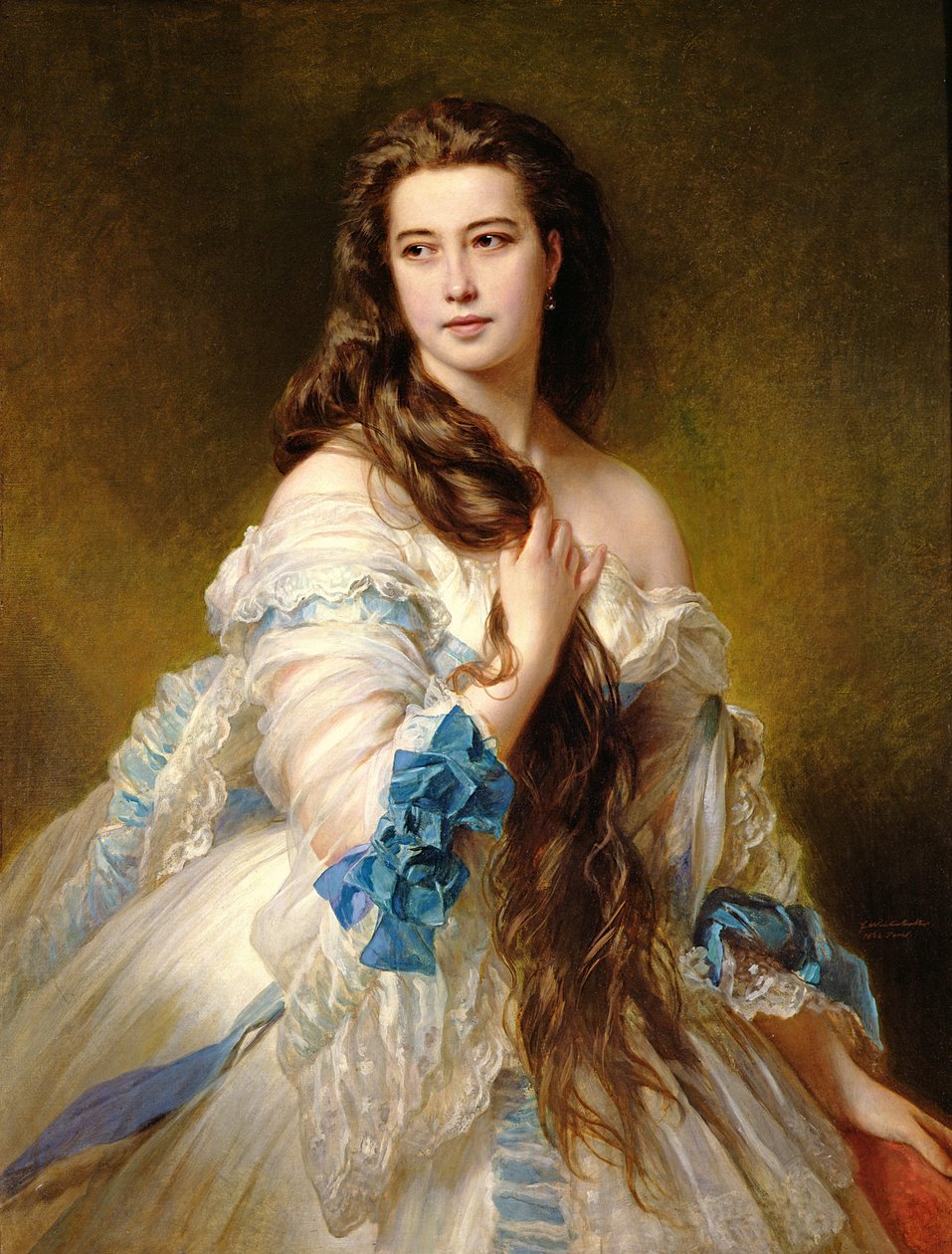 Retrato de Madame Rimsky-Korsakov (1833-1878) Nee Varvara Dmitrievna Mergassov, 1864 de Franz Xaver Winterhalter