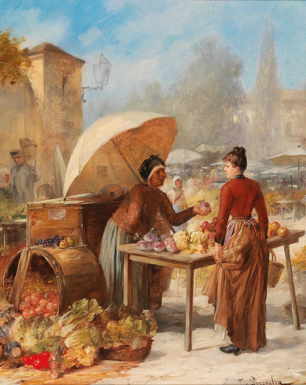 Cena do mercado de Franz von Persoglia
