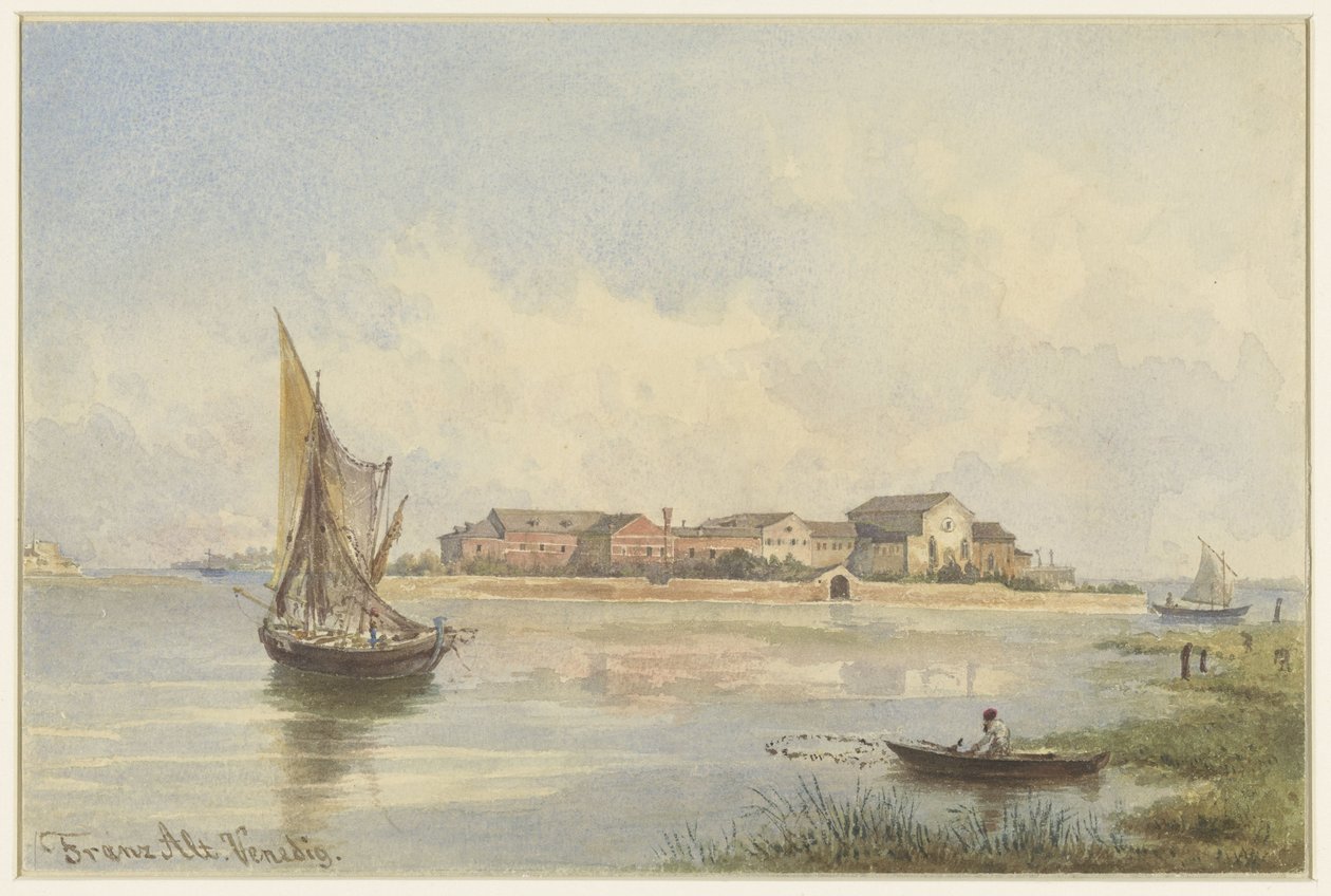 Vista da lagoa em Veneza de Franz Alt