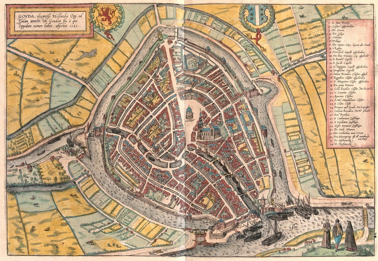 Gouda, Holanda (gravura de Franz Hogenberg