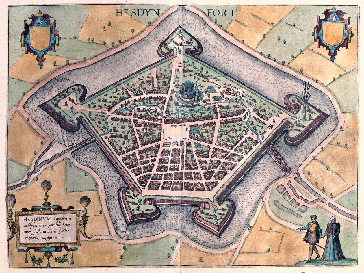 Hesdin, França (gravura de Franz Hogenberg