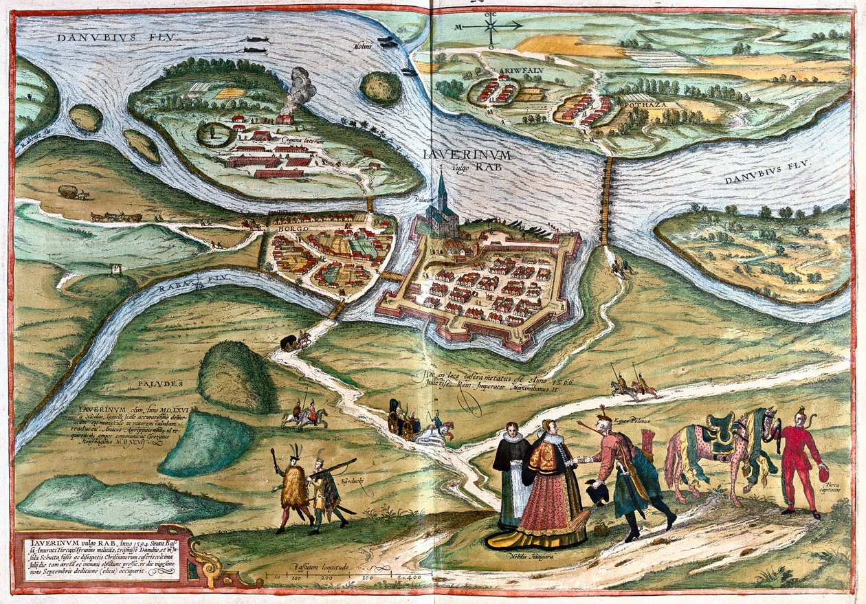 Javarinum ou Gyor, Hungria de Franz Hogenberg