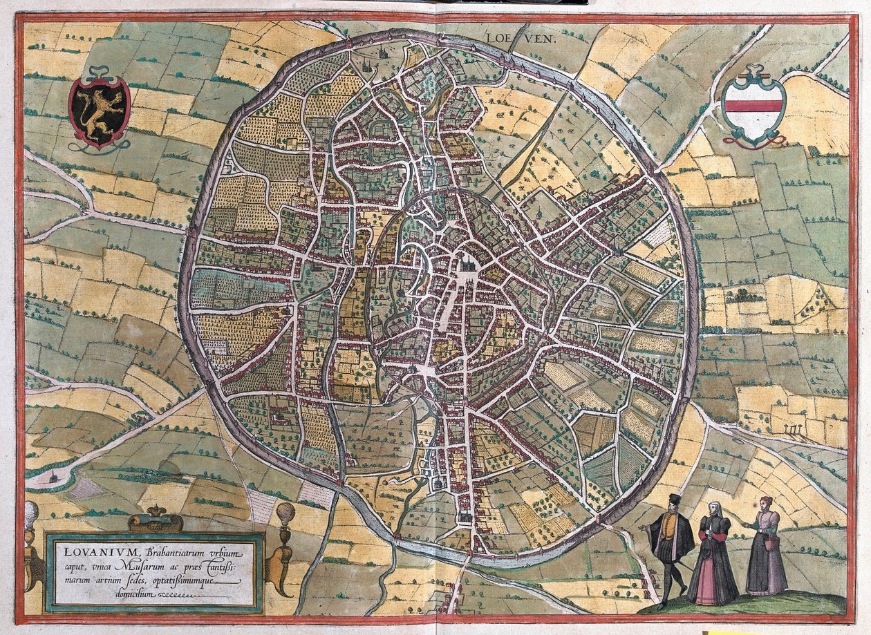 Leuven, Bélgica (gravura de Franz Hogenberg