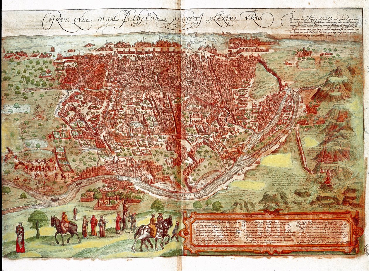 Mapa do Cairo (gravura de Franz Hogenberg
