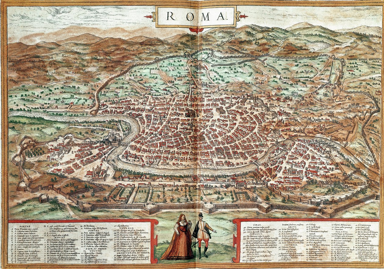 Mapa de Roma (gravura de Franz Hogenberg