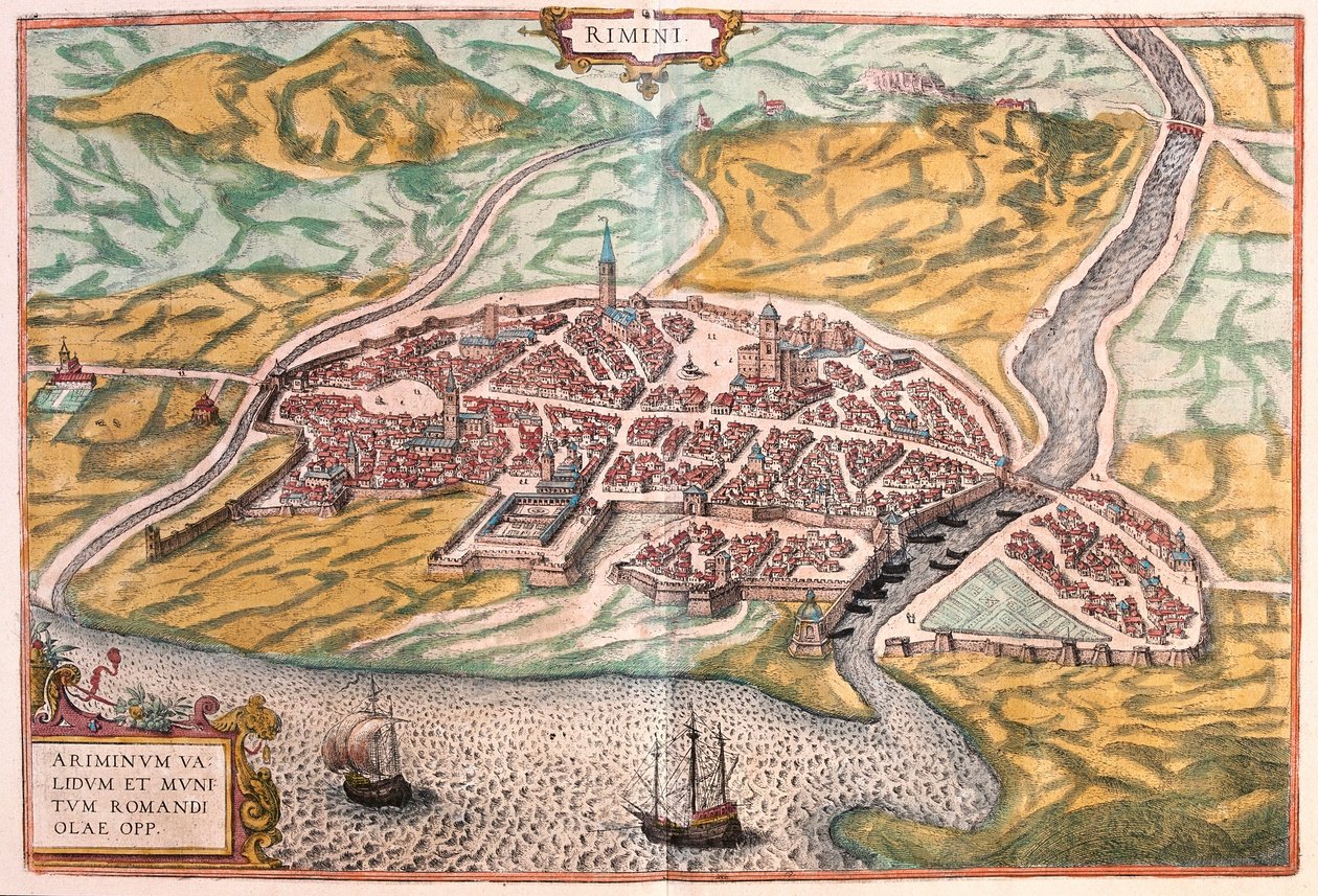 Rimini, Itália (gravura de Franz Hogenberg