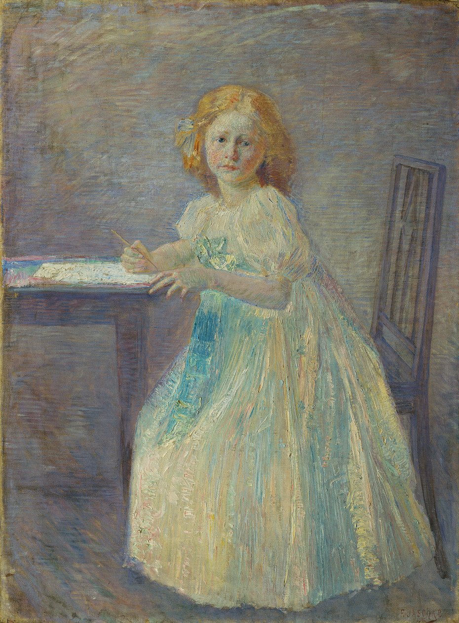 menina de vestido branco de Franz Jaschke