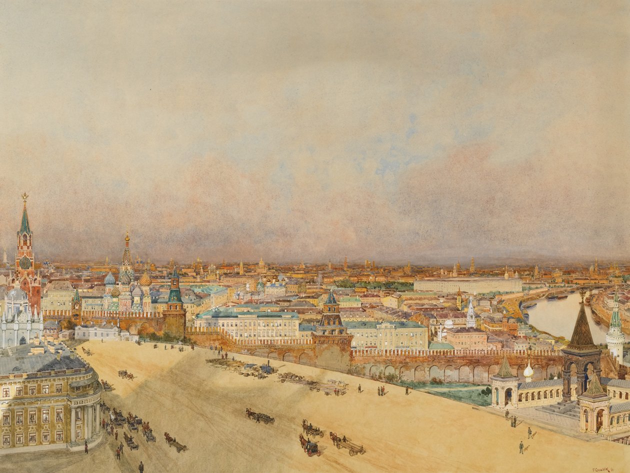 Vista de Moscou, 1898 de Franz Kopallik