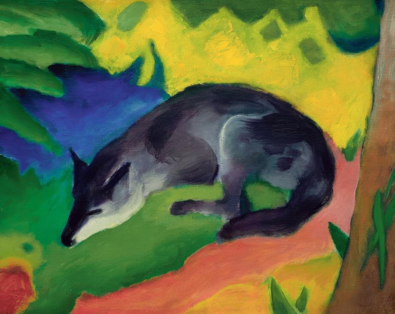 Raposa (raposa azul-preta) de Franz Marc