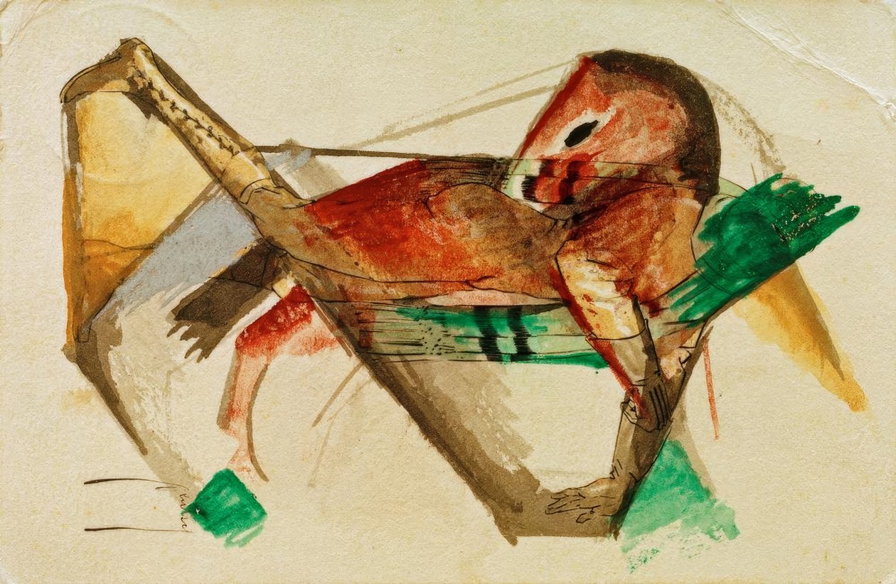 Cavalo em rosa frio de Franz Marc