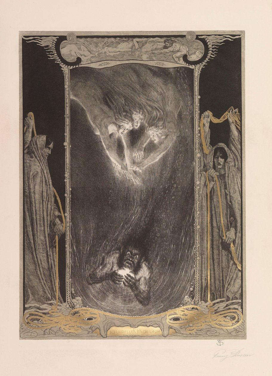 O Anel do Nibelungo, 1914. de Franz Stassen