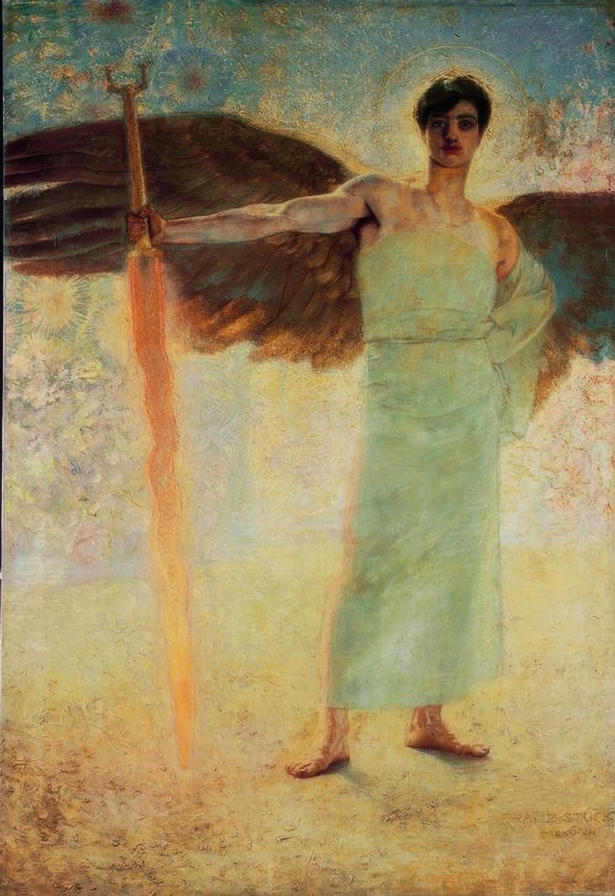 O guardião do paraíso de Franz von Stuck
