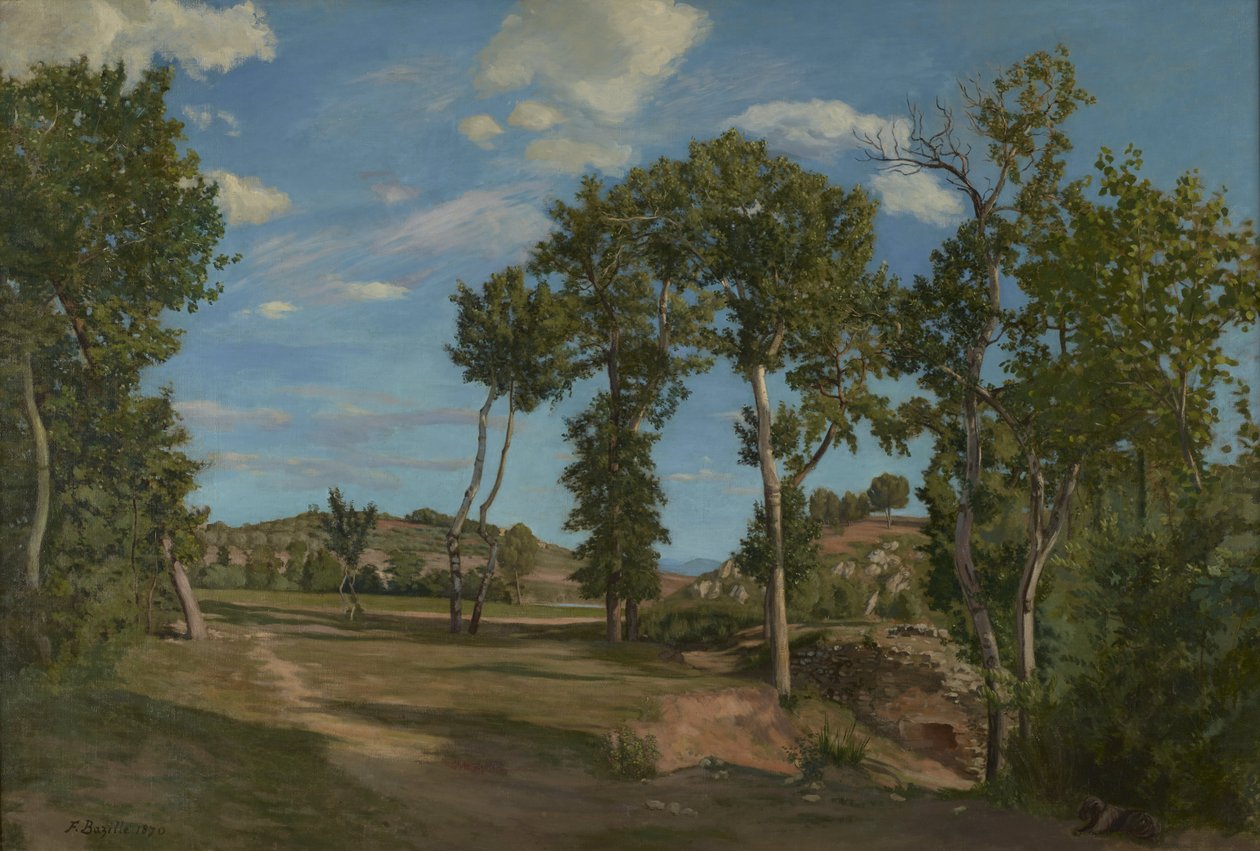 Paisagem junto ao rio Lez de Frédéric Bazille