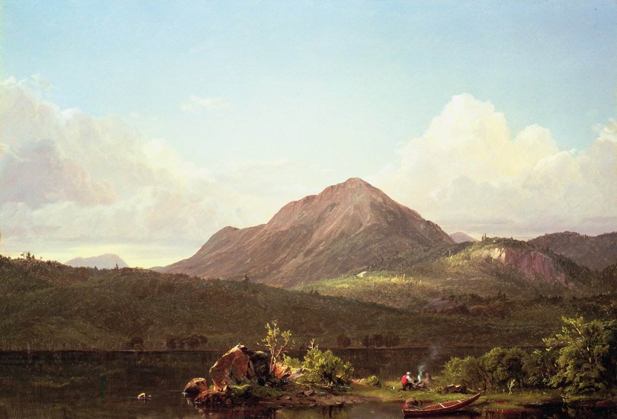 Fogueira de acampamento no deserto de Maine de Frederic Edwin Church