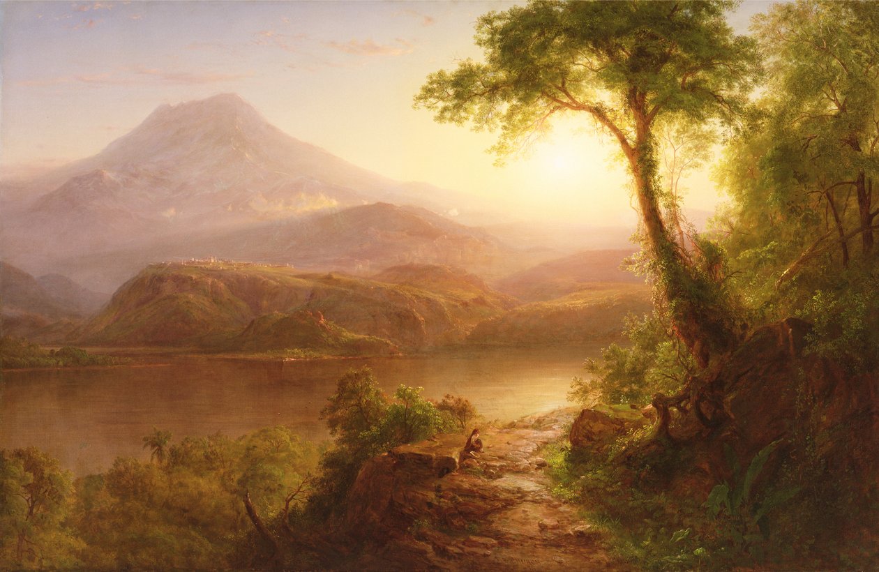 Cenário tropical: paisagem sul-americana de Frederic Edwin Church