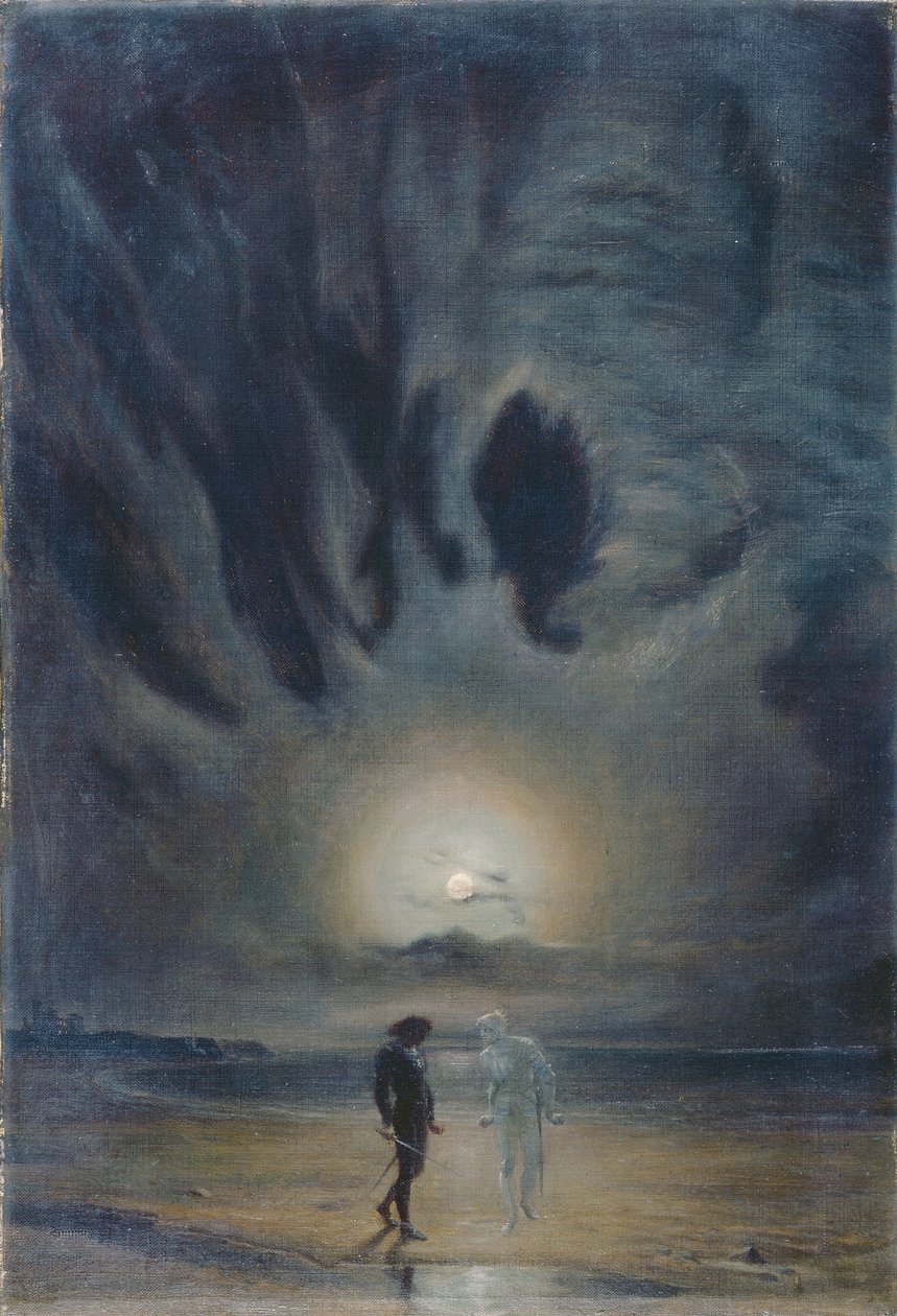 Hamlet e o fantasma de Frederic James Shields