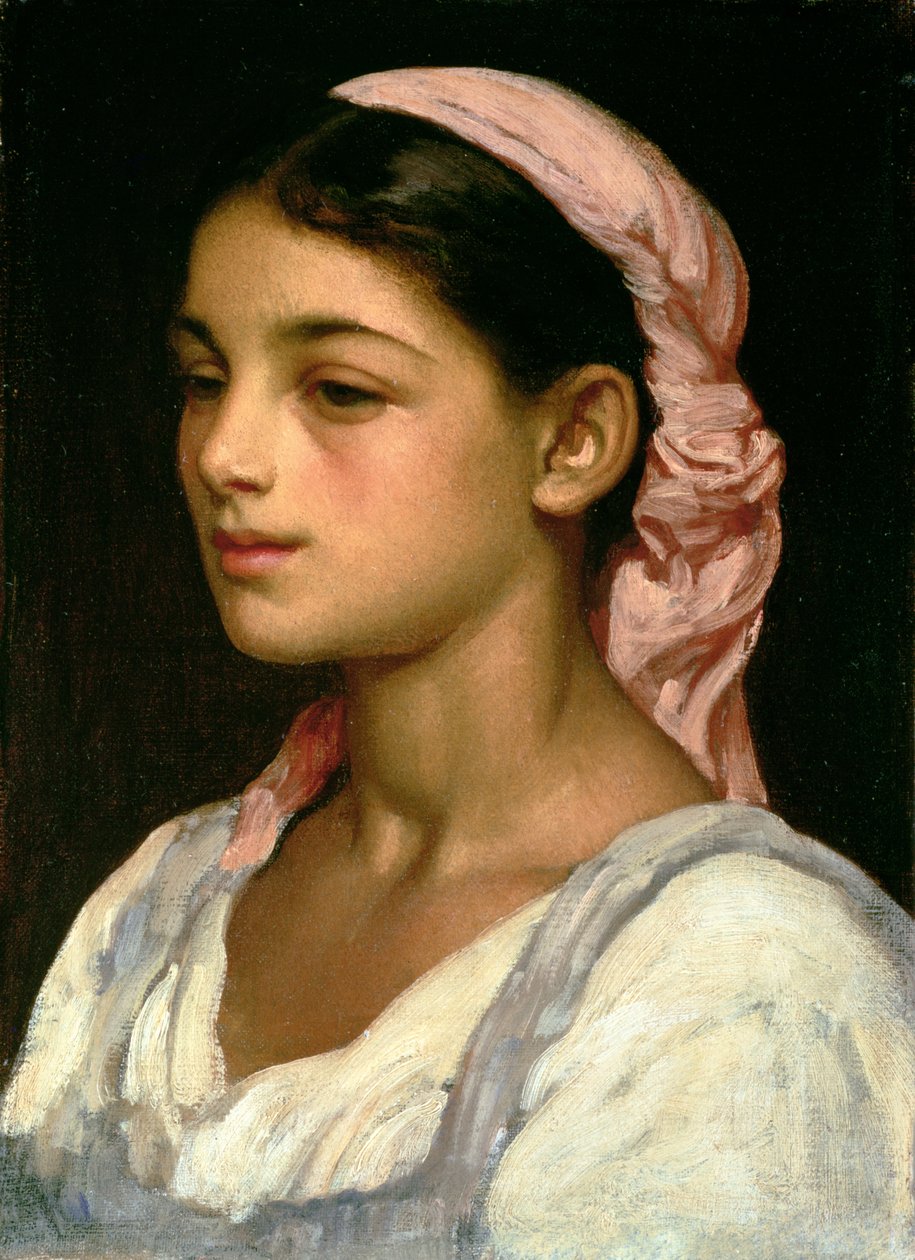 Cabeça de uma menina italiana de Frederic Leighton