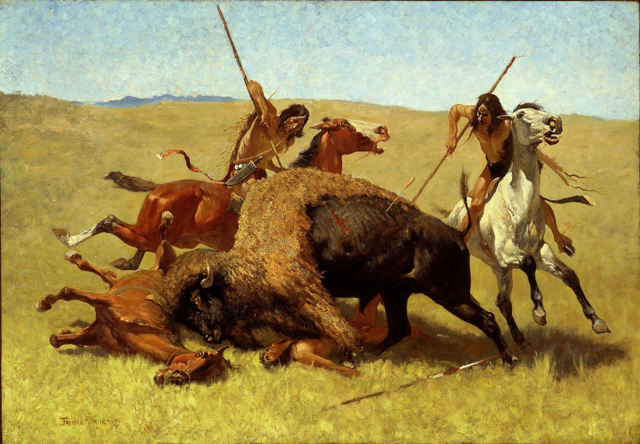 A caça ao búfalo de Frederic Remington
