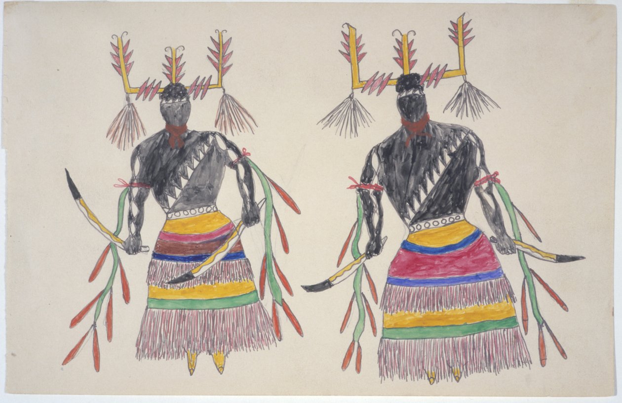 Dois homens em traje de Frederick Gokliz
