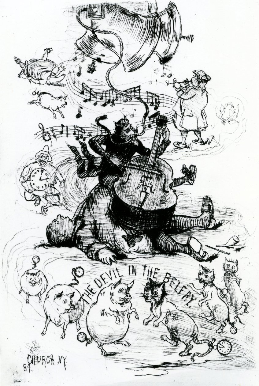 O diabo no campanário, 1884 de Frederick Stuart Church