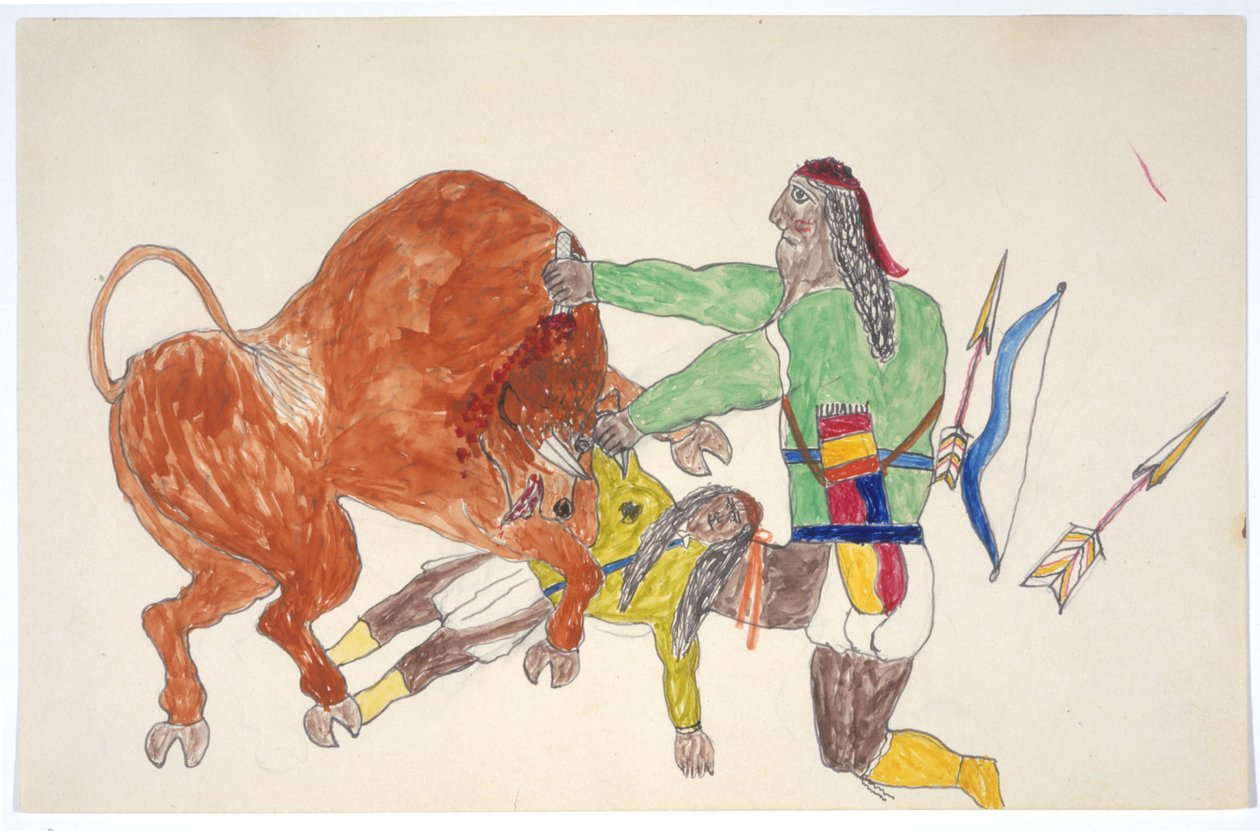 Bison pisar homem de Frederick Gokliz