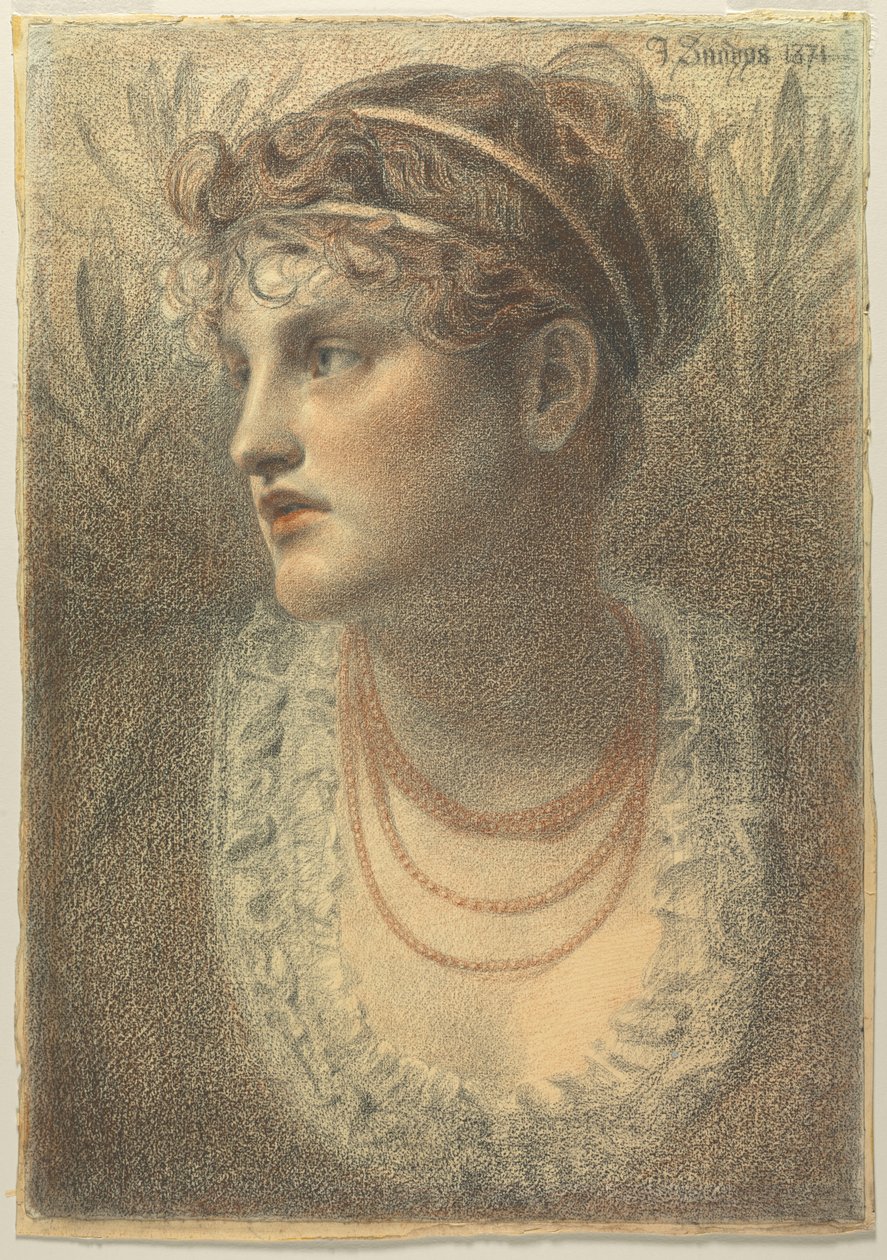 O colar de coral, 1871. de Frederick Sandys