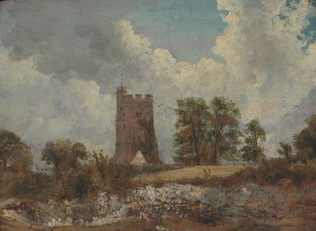 Paisagem com uma Igreja de Frederick W. Watts