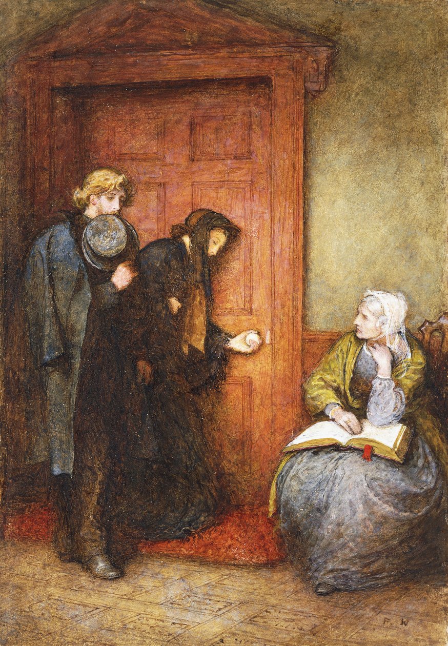 Na porta do homem doente, de Frederick Walker