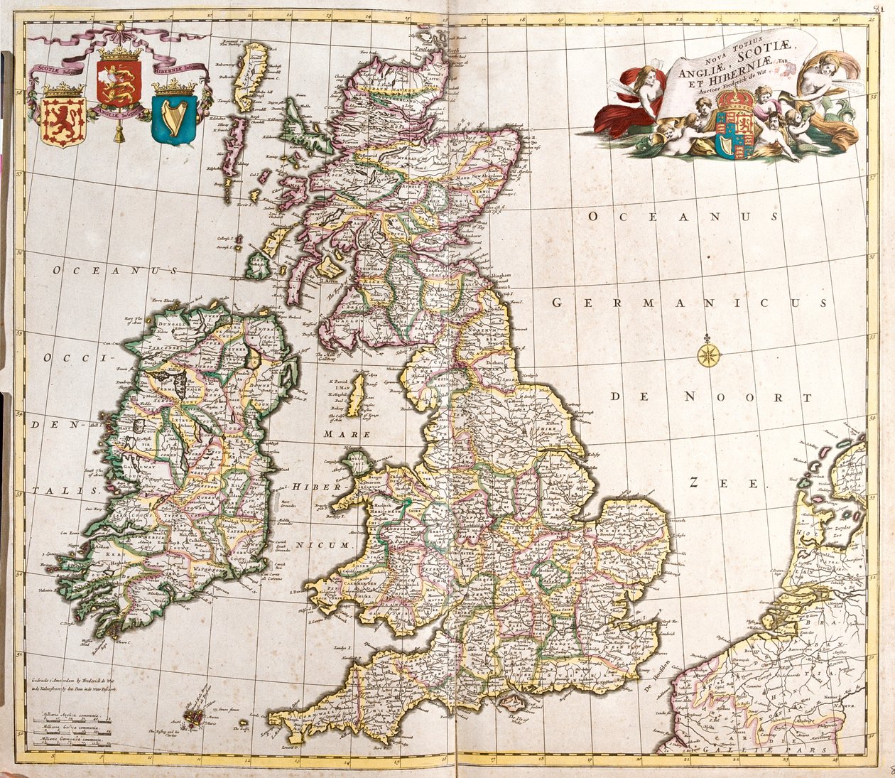 Grã-Bretanha e Irlanda de Frederick de Wit