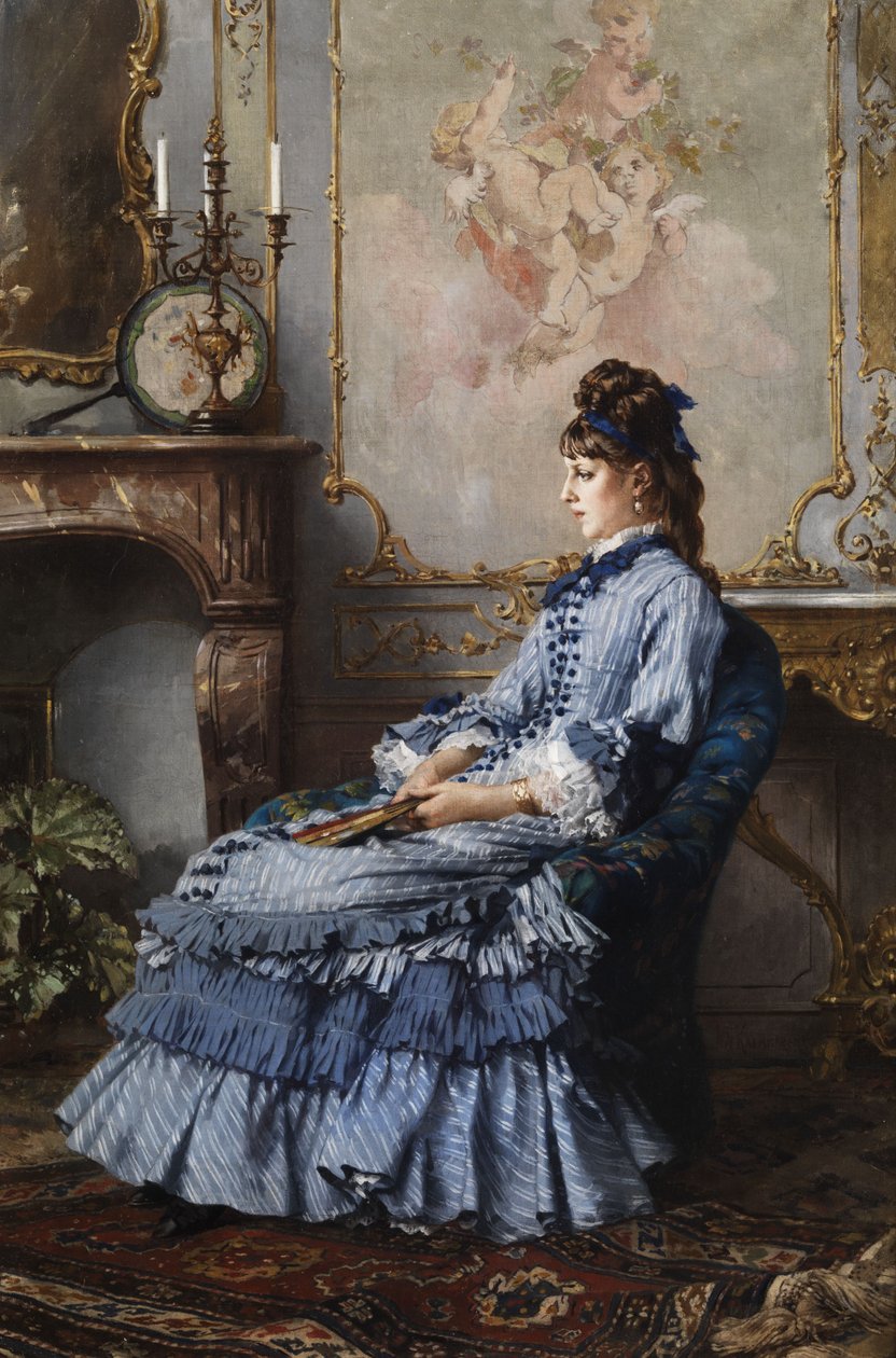 Moça à lareira de Frederik Hendrik Kaemmerer
