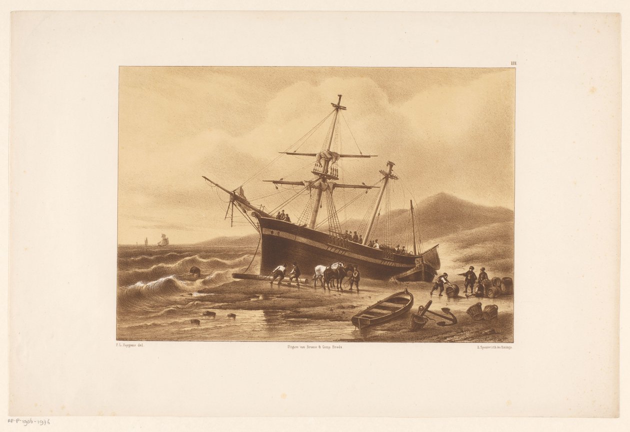 Navio encalhado de Frederik Lodewijk Huygens