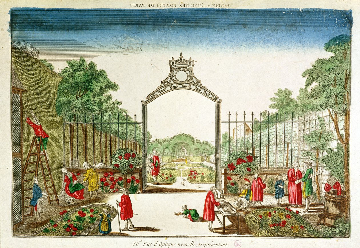 Um jardim de mercado em um dos portões de Paris de French School