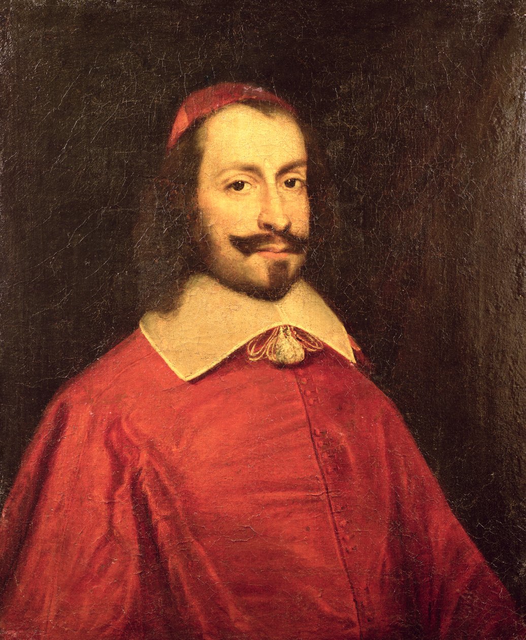 Cardeal Jules Mazarin (1602-61) cópia de um retrato do século XVII de French School