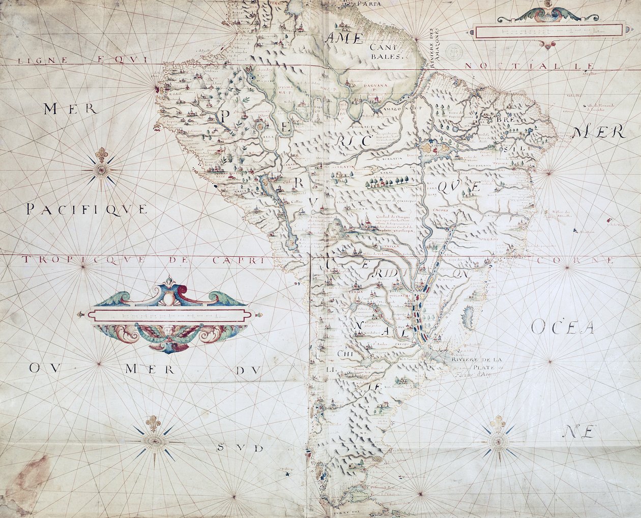 Mapa da América do Sul de French School