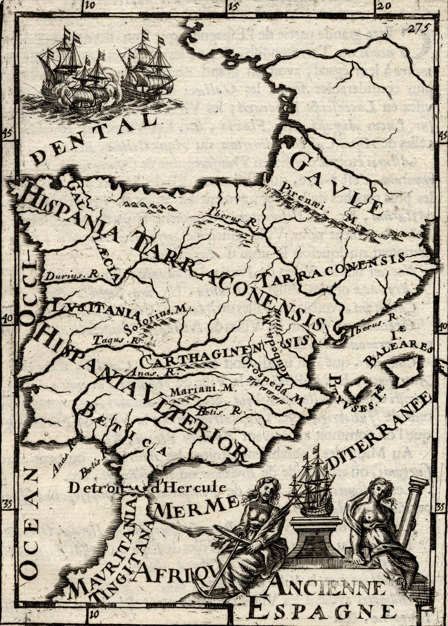 Mapa, de, espanha de French School