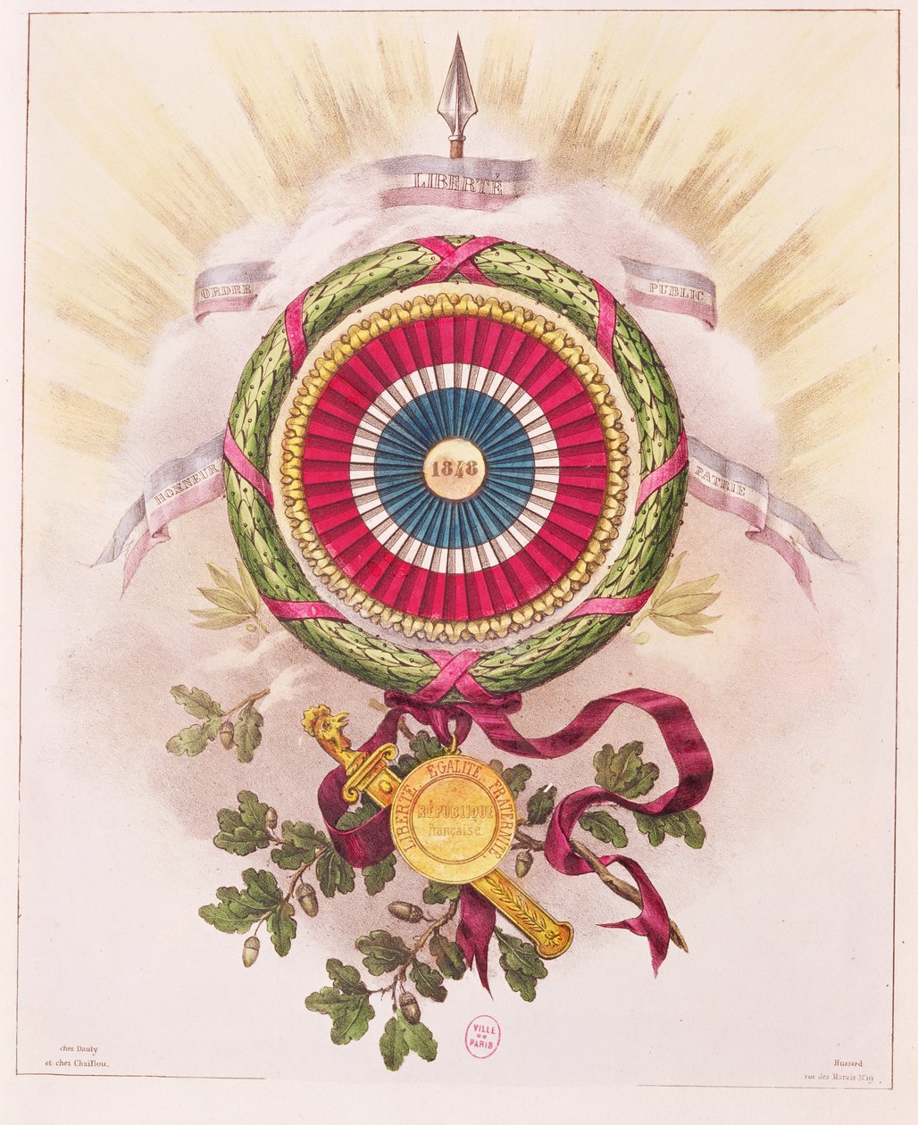 Cockade, emblema de 1848 de French School