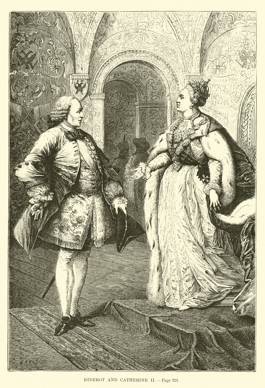 Diderot e Catherine II de French School