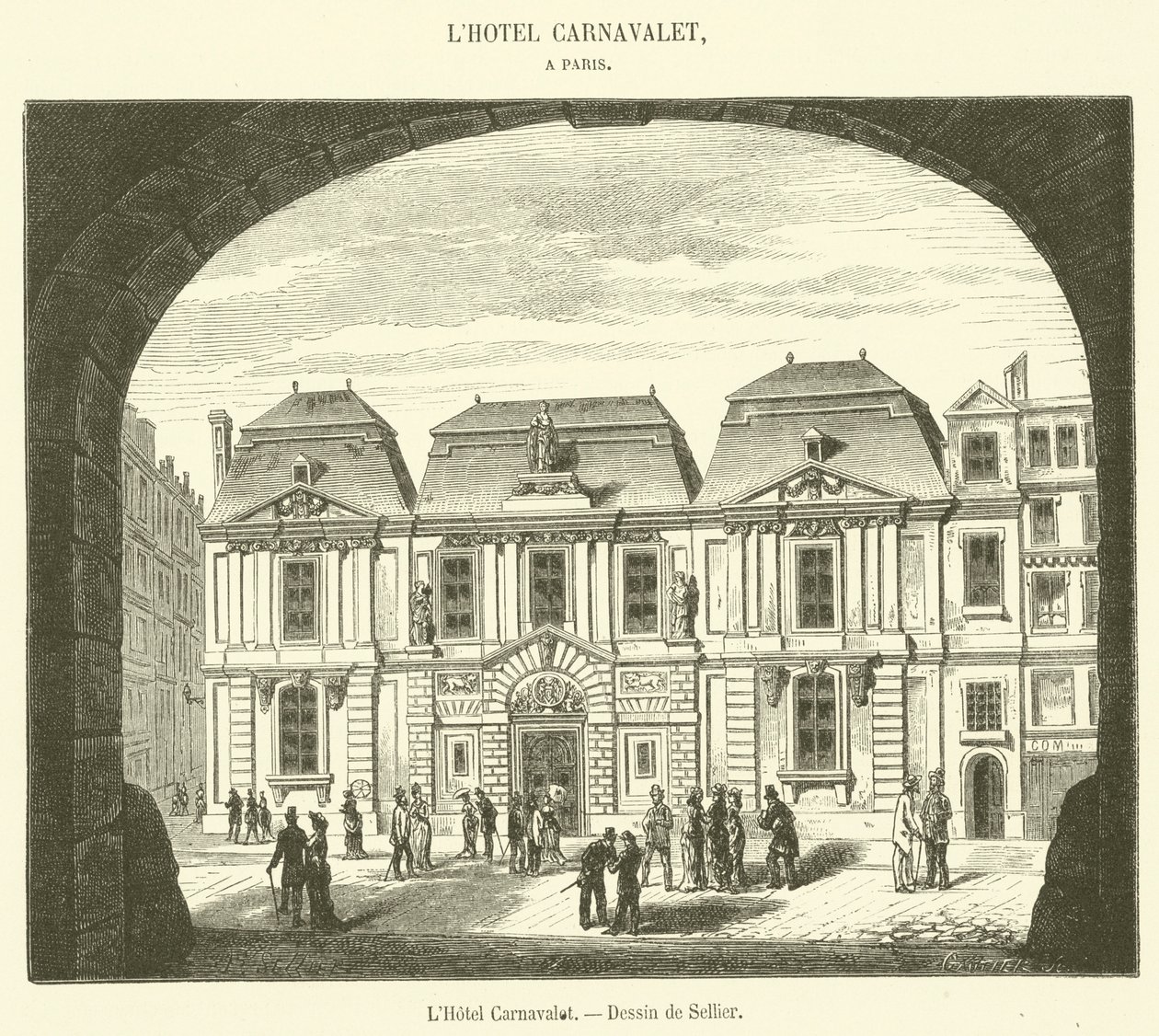 O Hotel Carnavalet (gravura) de French School