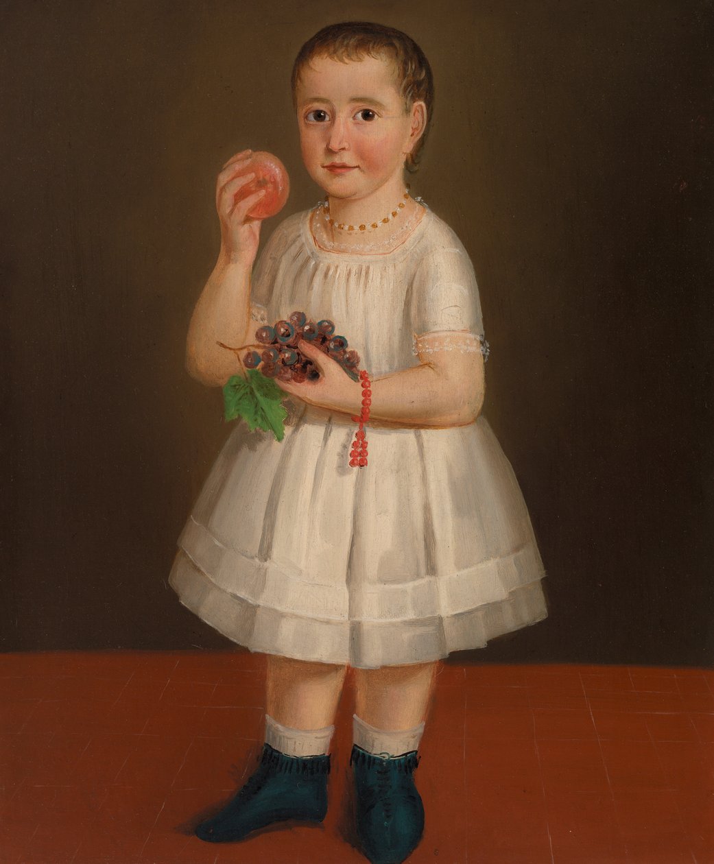 Menina com frutas, c.1840 de French School