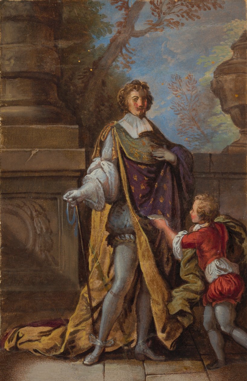 Louis XIII e uma página de French School