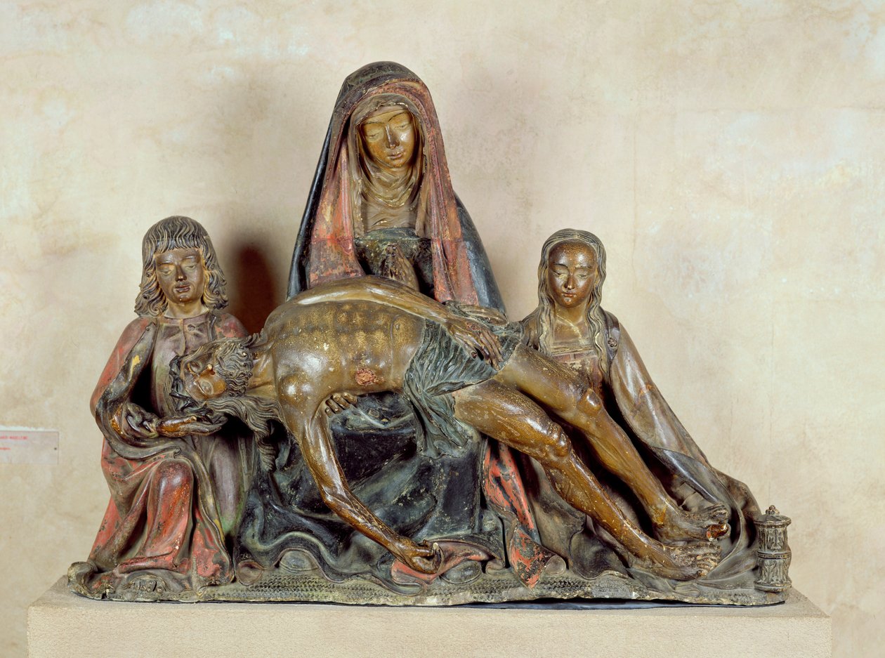 Pieta (madeira pintada) de French School