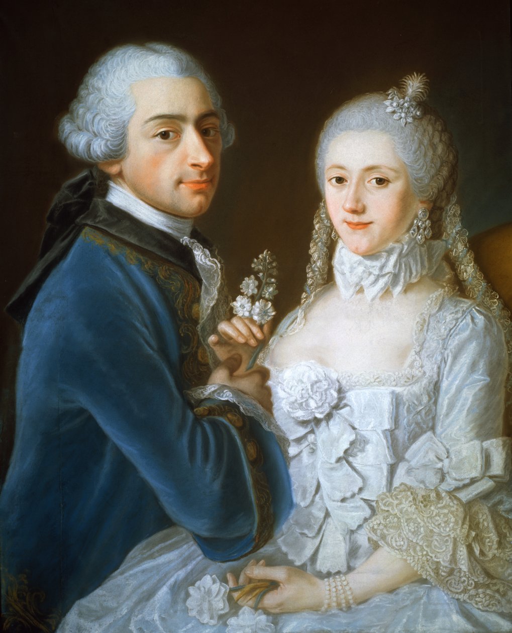 Retrato de um casal, 1752 de French School